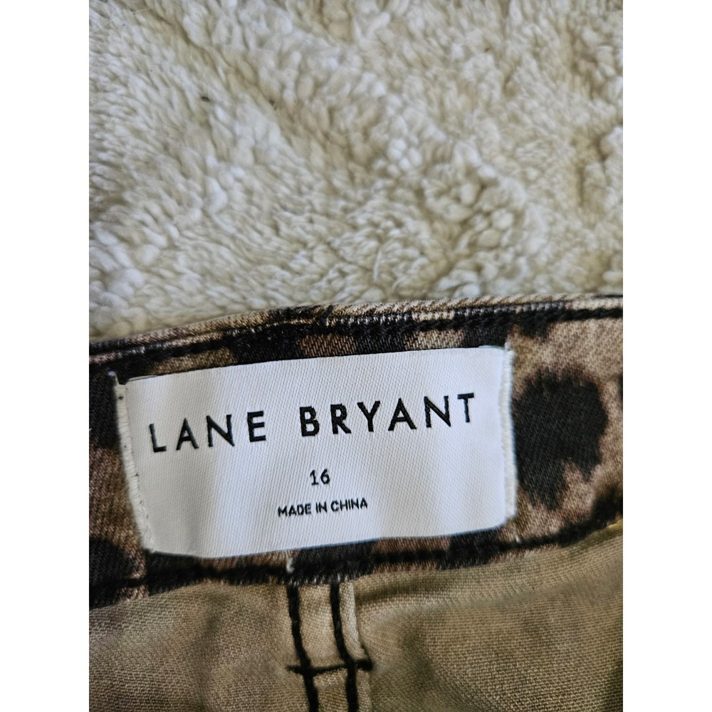 Lane Bryant Leopard Print Skinny Jeans Plus Size 16 Animal Print Pants m118641 - Picture 2 of 7